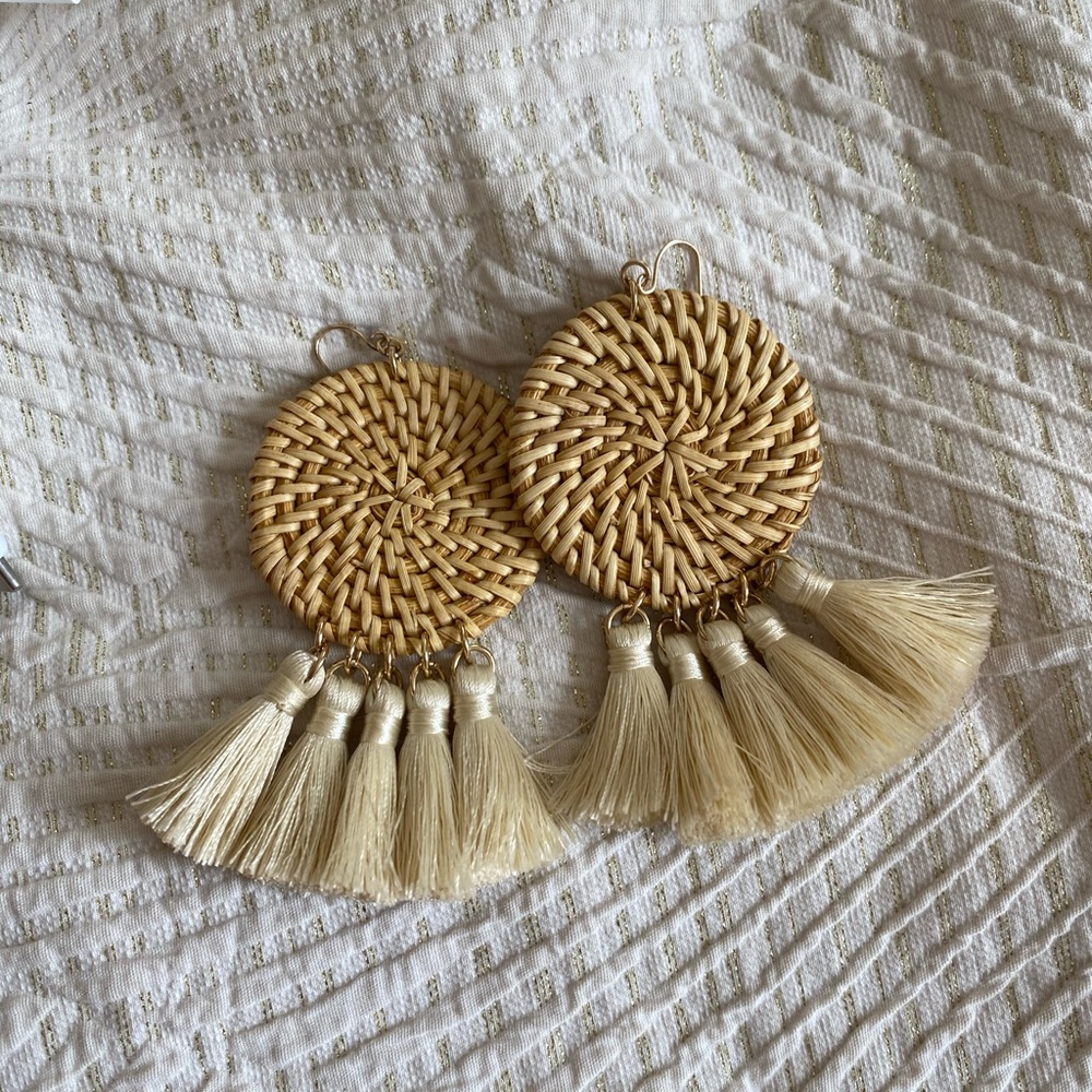 Rattan Earrings